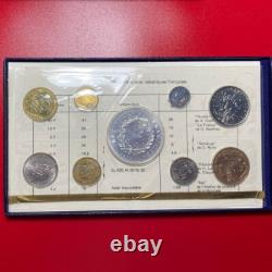 1976 France (9) Coins Specimen Fdc Set. 87 Oz Silver Bu Hercules Monnaie Box+coa