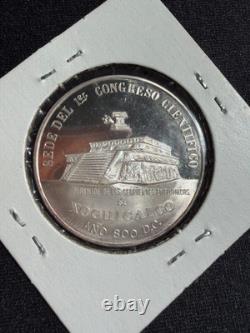1976 Mexico Proof Like Uncirculated Silver Coin Sociedad Numismatica De Mexico