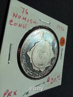 1976 Mexico Proof Like Uncirculated Silver Coin Sociedad Numismatica De Mexico