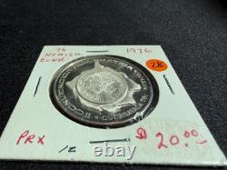 1976 Mexico Proof Like Uncirculated Silver Coin Sociedad Numismatica De Mexico