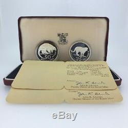 1976 UK Royal Mint Venezuela Silver Proof World Conservation Coins withBox + COA