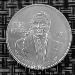 1977 Mexico 100 Cien Pesos Set of 4 Coins 1 Oz, content. 72 Silver uncirculated