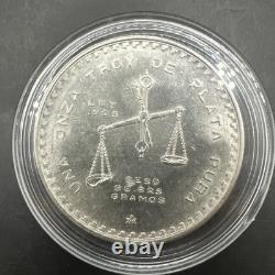 1978 MEXICO ONZA SILVER Troy COIN Nice Ley. 925 Lowest Mintage BU