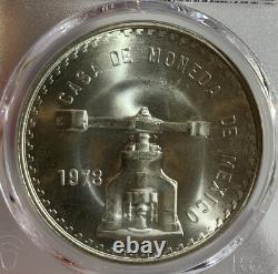 1978 Mexico Onza Silver Coin Pcgs Ms66