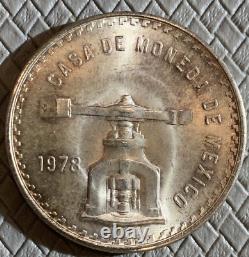 1978 Mexico Onza Silver Coin Unc