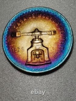 1979 Casa De La Moneda Mexico Una Onza De Plata Monster Bullseye Toner