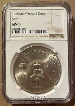 1979 Mexico Silver 1 Onza NGC MS 65 MINT! High Grade