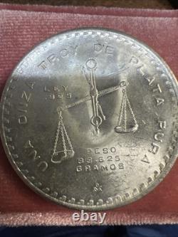 1980 Casa De Moneda De Mexico Una Onza Silver Coin TROY Silver Oz