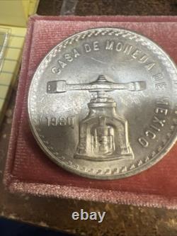 1980 Casa De Moneda De Mexico Una Onza Silver Coin TROY Silver Oz