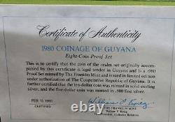 1980 Guyana 7 Coin Proof Set 1.85 oz. ASW