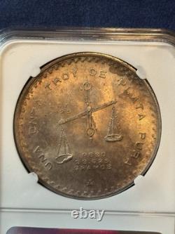1980 Mexico Silver 1 Onza Ngc Ms 62 Beautiful Coin
