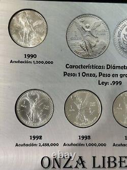 1982-2023 Mexico Libertad 1oz Silver Coins 4 Una Onza Complete Álbum 47coin- BU