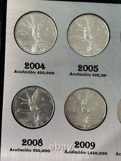1982-2023 Mexico Libertad 1oz Silver Coins 4 Una Onza Complete Álbum 47coin- BU