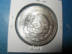 1982 Double Die Mexico One Ounce Onza Silver Libertad! Gem
