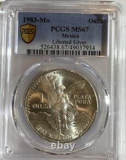 1983 MO MEXICO PCGS MS67 ONZA. 999 SILVER 1oz LIBERTAD GEM, RANDOM PICK