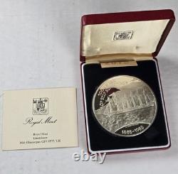 1985 Falkland Islands Silver 25 Pounds Proof Commemorative 150gm, 4.4oz ASW OGP