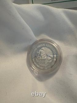 1985 MEXICO 25 Pesos Proof Silver Coin- Mexico 86 World Cup. 925 Silver Box COA
