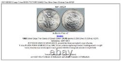 1985 MEXICO Large 3.6cm ONZA VICTORY EAGLE Troy Silver Ounce Mexican Coin i88529
