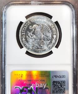 1985 Mexico Silver 50 Pesos Football Player & Ball Ngc Ms 67 Scarce Gem Coin