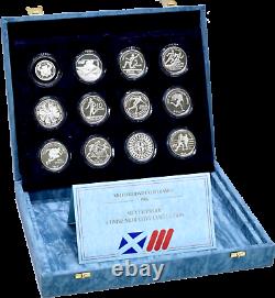 1986 Royal Mint World Commonwealth Games Silver Proof Coin Collection Set + COA