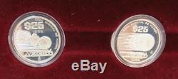 1986 World Championship of Football Silver Proof Coin Set w COA