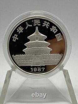 1987 China Panda 2 Coin Silver Proof Set 10 & 50 Yuan Coins w OGP