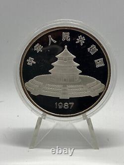 1987 China Panda 2 Coin Silver Proof Set 10 & 50 Yuan Coins w OGP