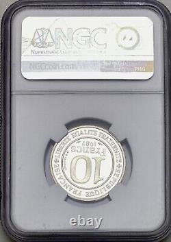1987 France Silver 10 Francs Hugues Capet Ngc Pf 68 Ultra Cameo High Grade