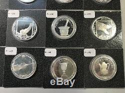 1988 British Virgin Island 25 dollars silver proof world coin set total 18 coins