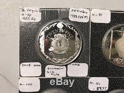 1988 British Virgin Island 25 dollars silver proof world coin set total 18 coins