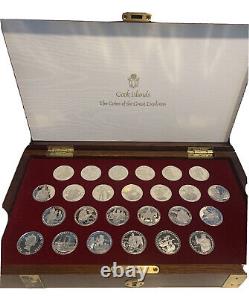 1988 Cook Islands The Coins of the Great Explorers Sterling Silver Frankin