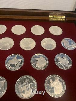 1988 Cook Islands The Coins of the Great Explorers Sterling Silver Frankin