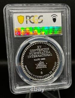 1988 Mo Mexico 15th Ann of Numismatic Society Alamos PCGS SP65 Silver Medal