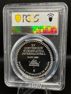 1988 Mo Mexico 15th Ann of Numismatic Society Alamos PCGS SP65 Silver Medal