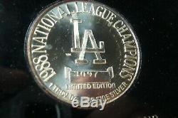 1988 World Series Los Angeles Dodgers Baseball Commemorative Silver 7 Coin Set