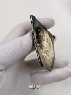 1990 Mexico 100,000 Pesos Silver Pattern KM#? Pn245 Test Strike Plate Toned Error