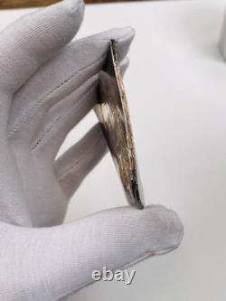 1990 Mexico 100,000 Pesos Silver Pattern KM#? Pn245 Test Strike Plate Toned Error