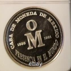 1991 Mexico Silver Medal New York & Mexico World Presence Ngc Pf 64 Ultra Cameo