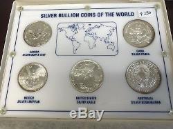 1991 Silver Bullion Coins of the World Excellent package China Panda high value