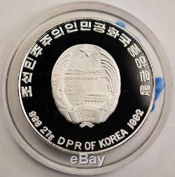 1992 Korea 500 Won Protect Our World Orchid Silver Coin Rare