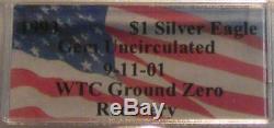 1993 1 Oz. Silver Eagle World Trade Center Ground Zero Recovery Coin 9-11-01 WTC