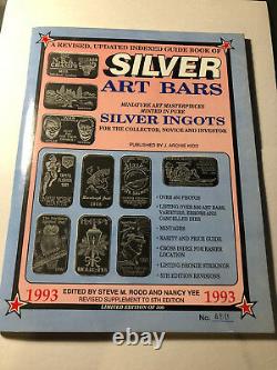 1993 Archie Kidd 5th Edition Silver Art Bar Guide Book, Rare Only 500 Copies