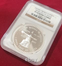 1993 Mexico 1.0 oz. Piedra De Los Sole. 999 Silver coin PF 68 Ultra Came