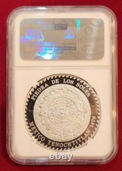 1993 Mexico 1.0 oz. Piedra De Los Sole. 999 Silver coin PF 68 Ultra Came