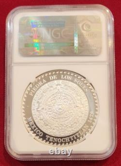 1993 Mexico 1.0 oz. Piedra De Los Sole. 999 Silver coin PF 68 Ultra Came