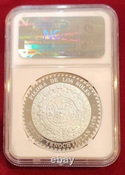 1993 Mexico 1.0 oz. Piedra De Los Sole. 999 Silver coin PF 68 Ultra Came