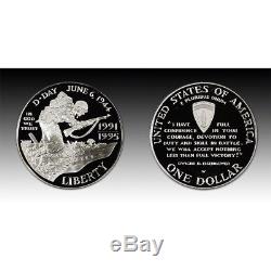 1993 US World War II 50th Anniversary 3-Coin Commemorative Proof Set