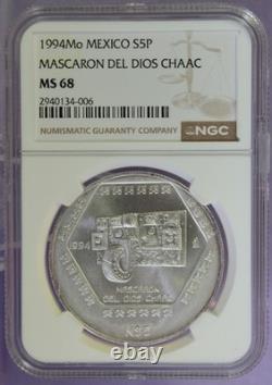 1994Mo MEXICO S5P MASCARON DEL DIOS CHAAC MS 68