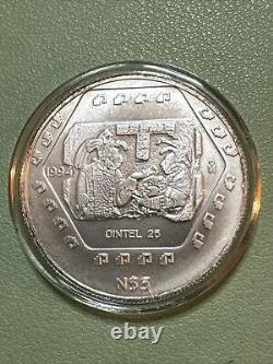1994 Mexico 5 Nuevos Pesos 1 Onza Silver Lintel 26 Rare Date Coin Km 578