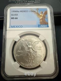1994 Mo MEXICO 1 Onza Libertad Coin NGC MS 66